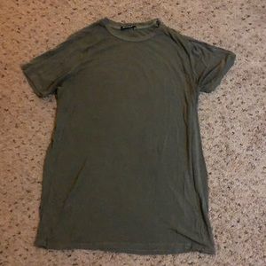 Olive green t-shirt dress